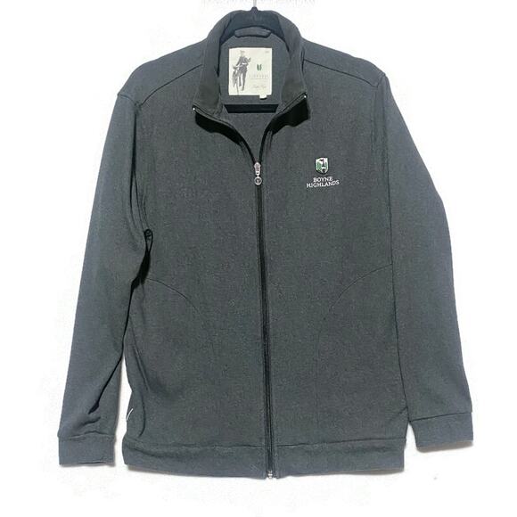Boyne Highlands Linksoul Zip Up Jacket Men's Medium Gray John Ashworth and Co - Picture 1 of 7